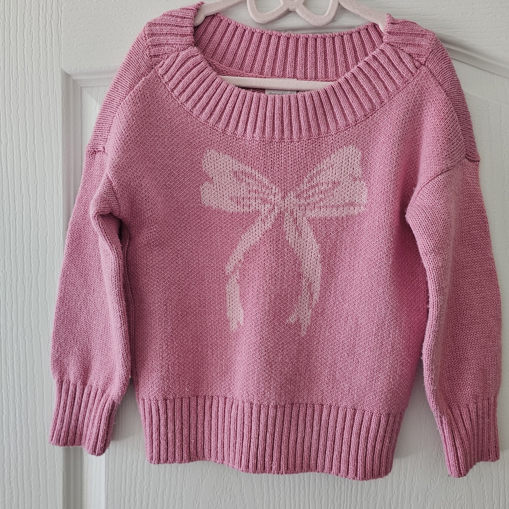Abercrombie Kids Pink Sweater with Bow Design